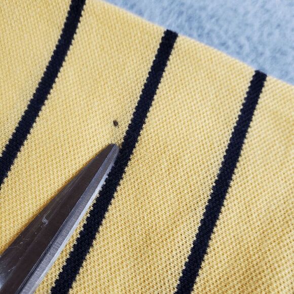 Gap Shirt Men XL Yellow Striped Polo Golf Performance Short Sleeve High Low Slit - Picture 2 of 8